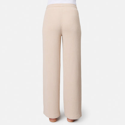 Women's Ripple Knit Long Wide Leg Pant