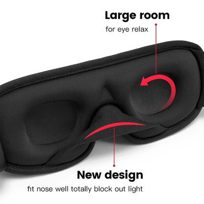 3D Sleeping Mask – Soft Padded Eye Shade with Light Blockout