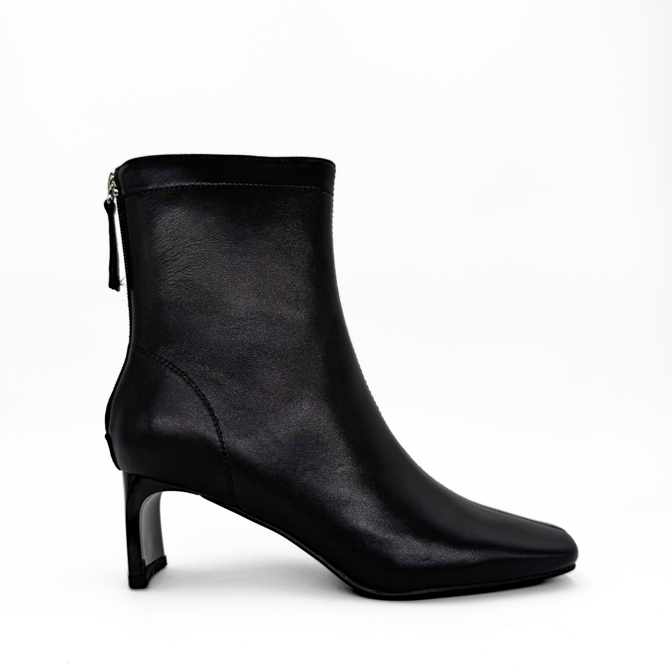 Harlow Leather Bootie - Black
