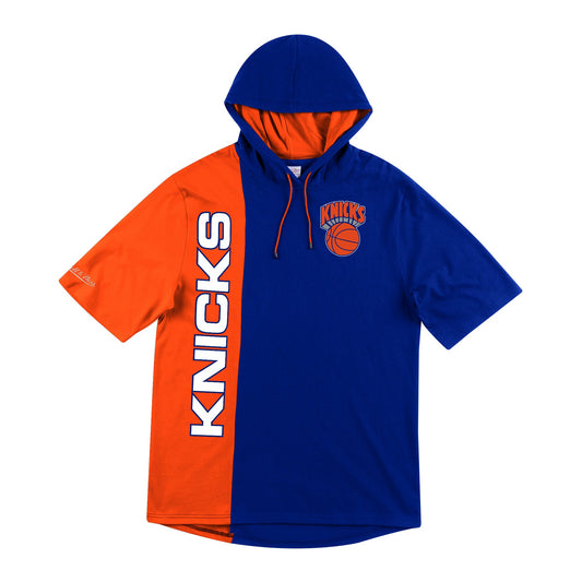 Mitchell & Ness Men's NBA Shortsleeve Split Hoody New York Knicks Hoodies