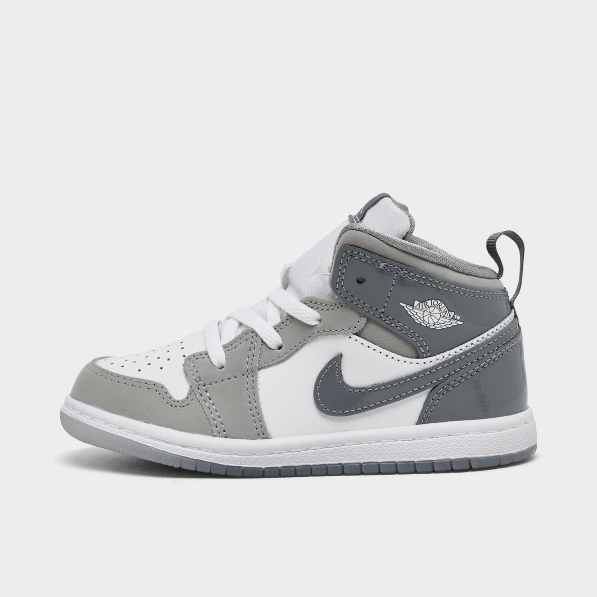 [hf3195-100] Toddlers Air Jordan Retro 1 Mid Se 'white Cool Grey'