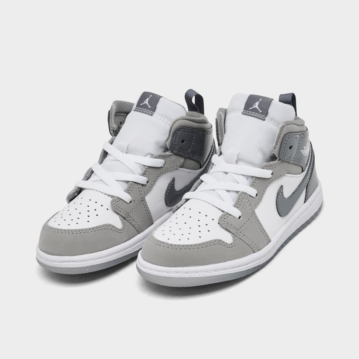 [hf3195-100] Toddlers Air Jordan Retro 1 Mid Se 'white Cool Grey'