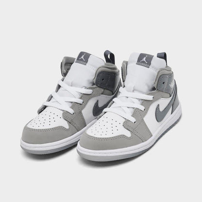 [hf3195-100] Toddlers Air Jordan Retro 1 Mid Se 'white Cool Grey'