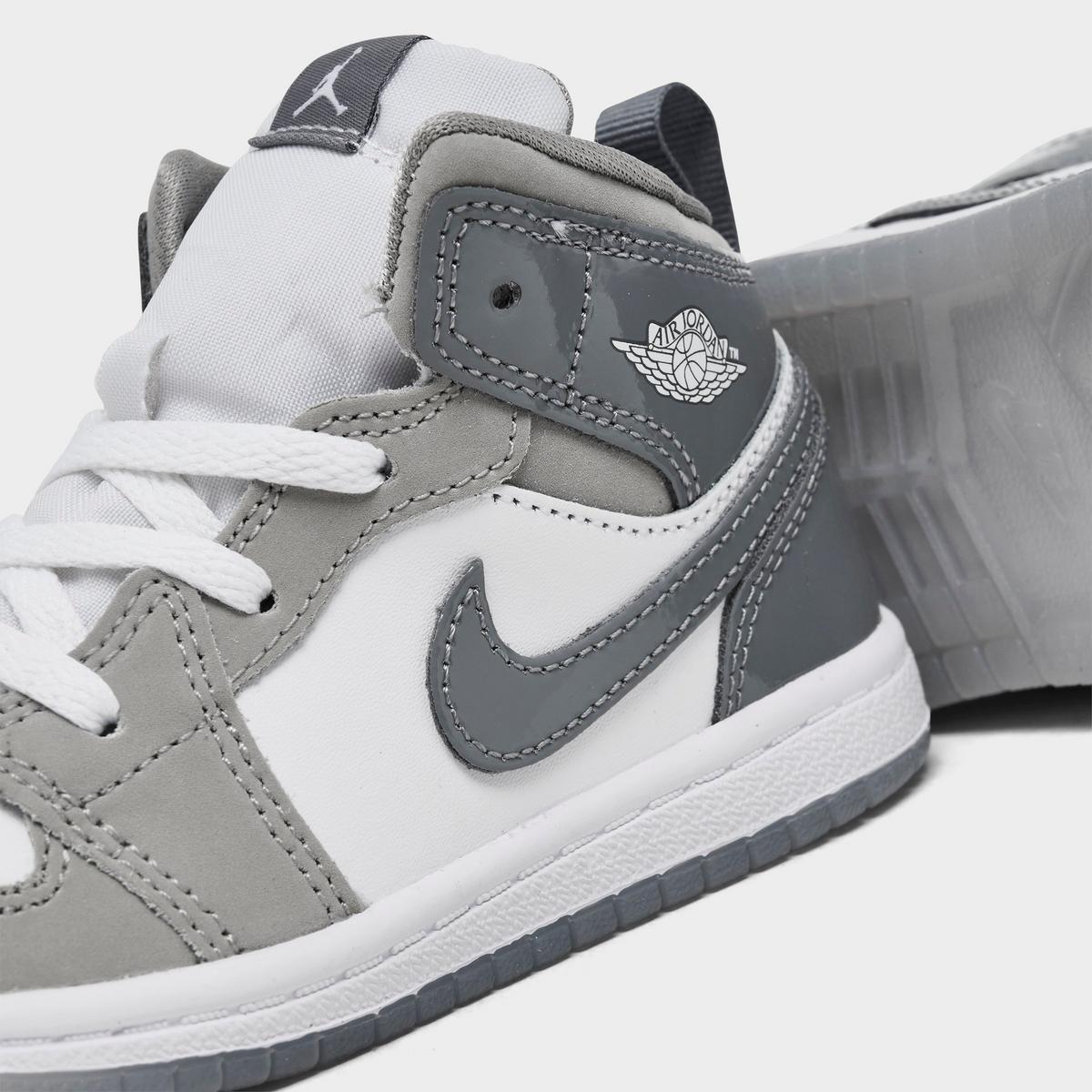 [hf3195-100] Toddlers Air Jordan Retro 1 Mid Se 'white Cool Grey'