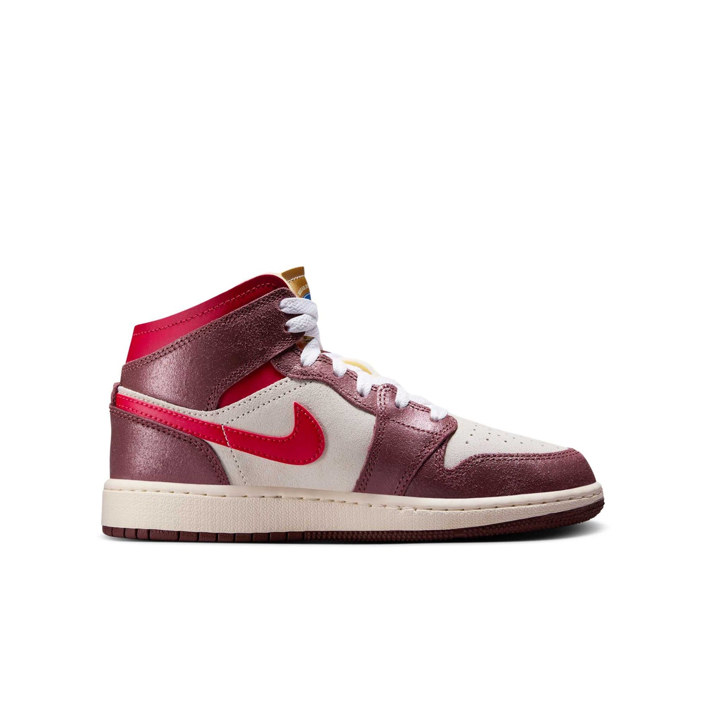 Grade School Air Jordan Retro 1 Mid Se 'Bread, Butter & Sole'