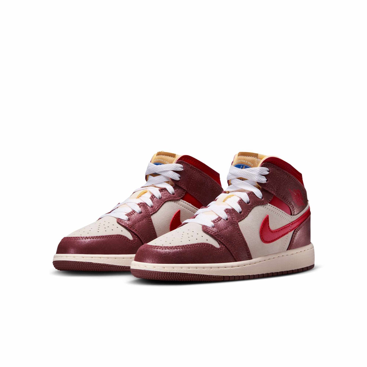 Grade School Air Jordan Retro 1 Mid Se 'Bread, Butter & Sole'