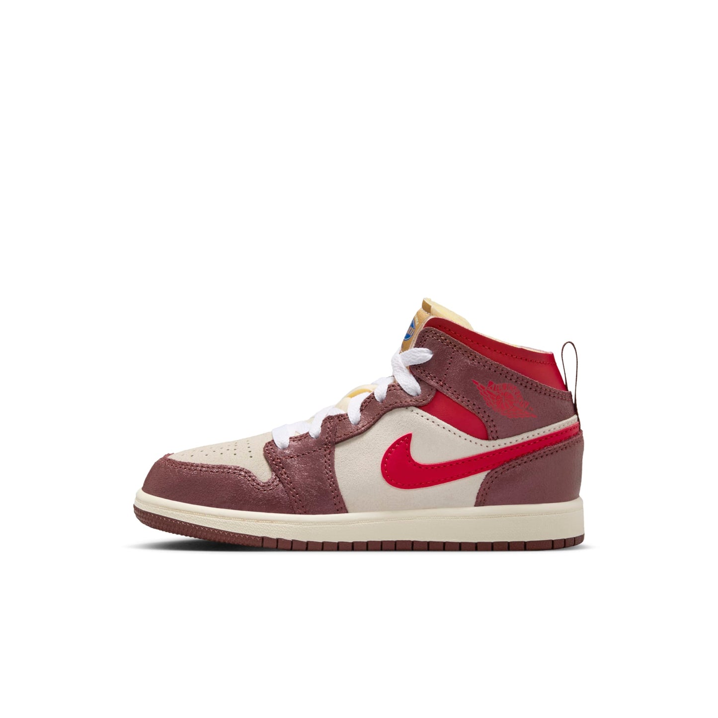 Preschool Air Jordan Retro 1 Mid Se 'Bread Butter & Sole'