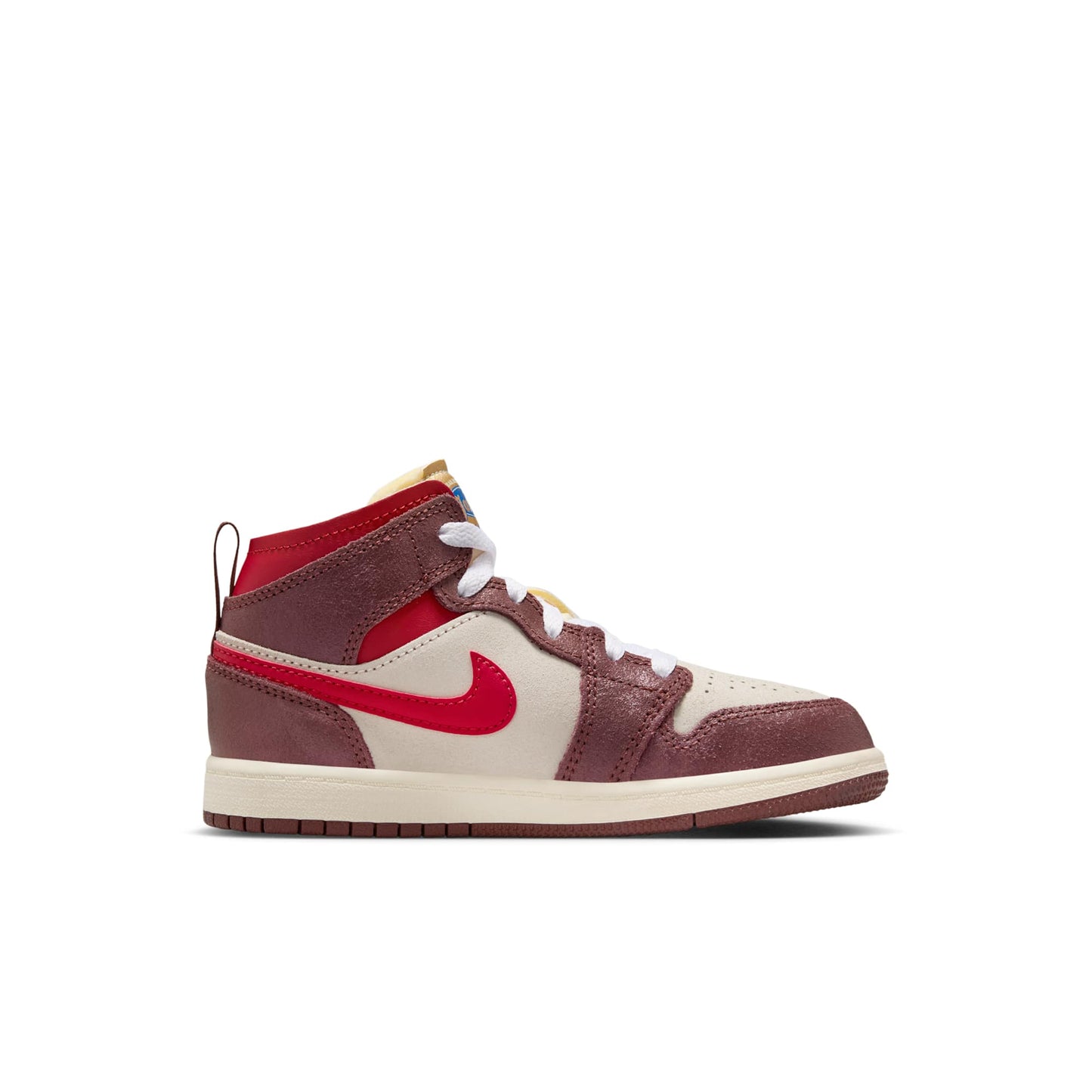 Preschool Air Jordan Retro 1 Mid Se 'Bread Butter & Sole'