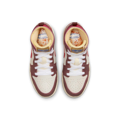 Air Jordan Preschool Retro 1 Mid Se 'Bread Butter & Sole' Sneakers