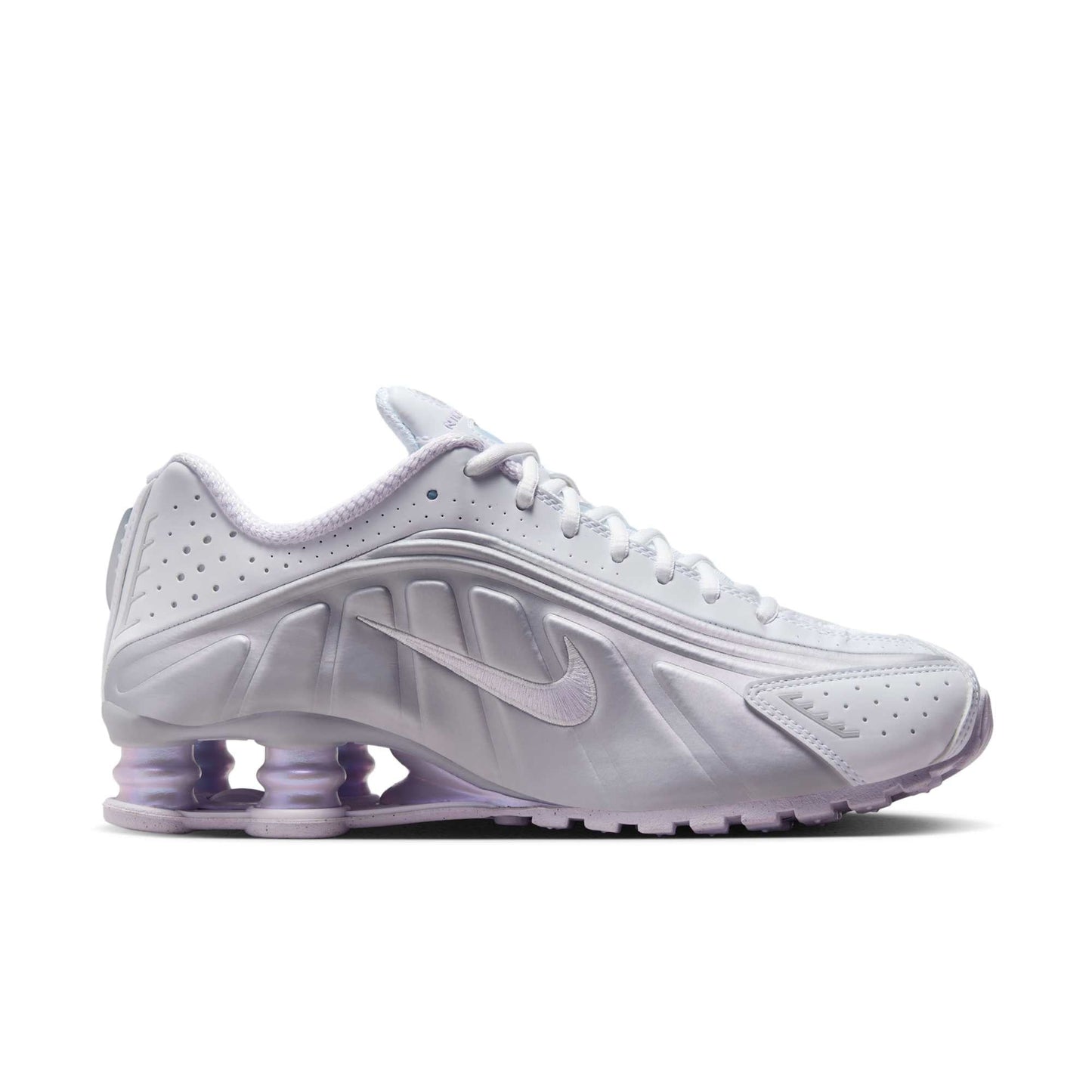 Nike Women's Shox R4 'White Metallic Platinum Barely Grape W' Shoes
