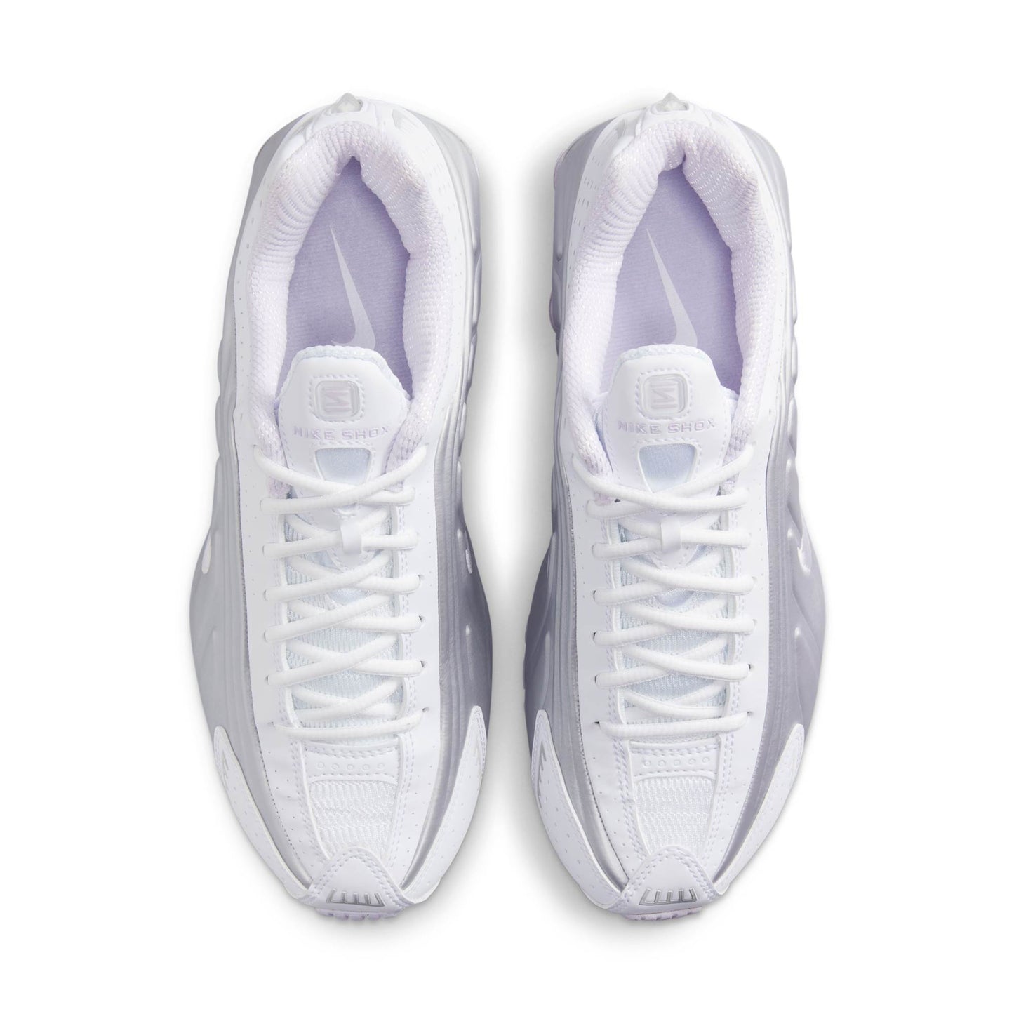 Nike Women's Shox R4 'White Metallic Platinum Barely Grape W' Shoes