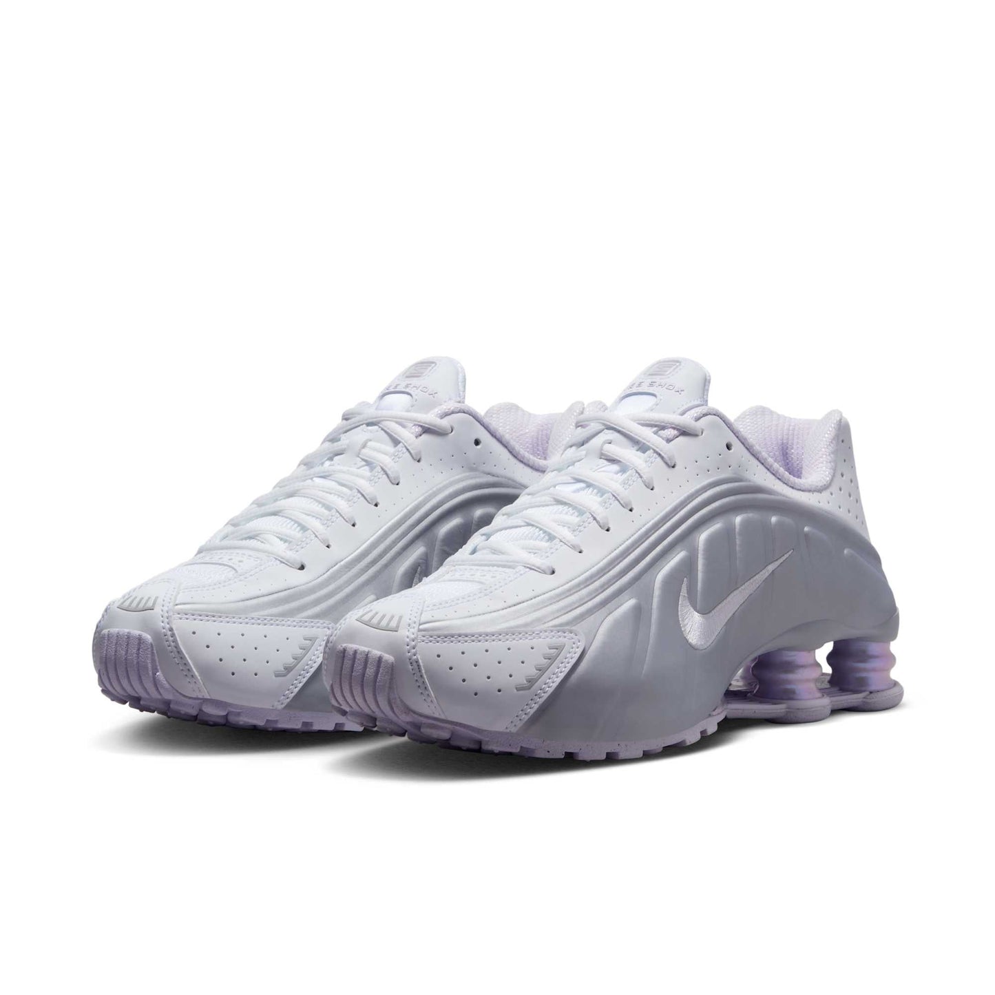 Nike Women's Shox R4 'White Metallic Platinum Barely Grape W' Shoes