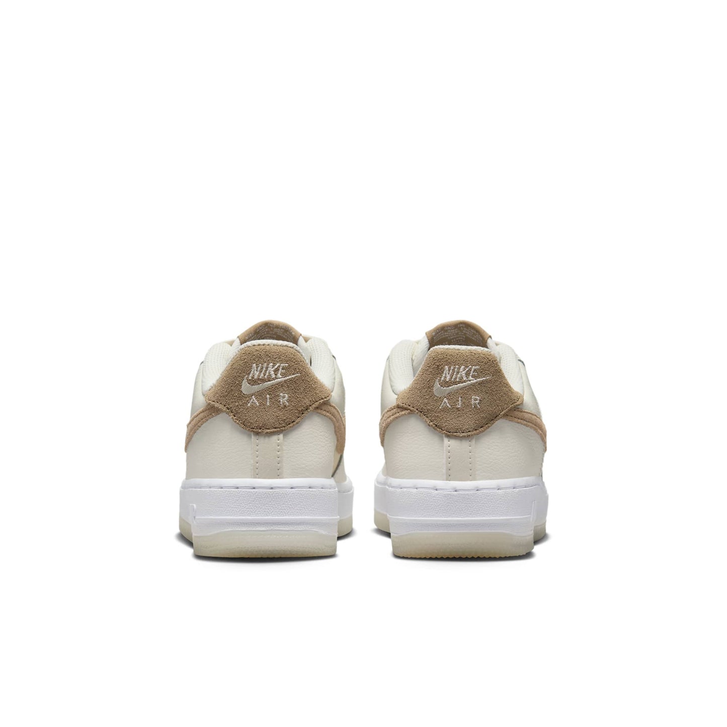 Nike Grade School Air Force 1 Low Lv8 5 'Sail Coconut Milk White Khaki Gs' Sneakers