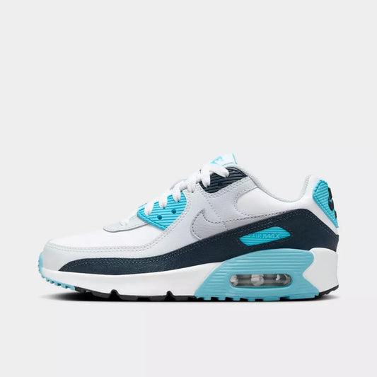 Nike Grade School Air Max 90 - White/Baltic Blue