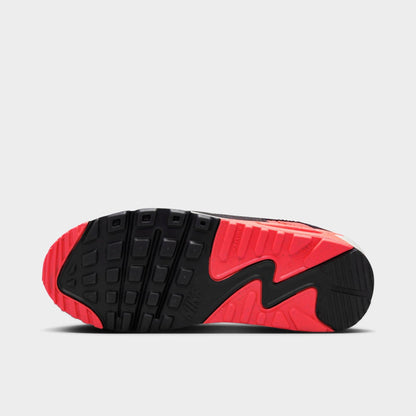 Nike Grade School Air Max 90 'Black Cool Grey Bright Crimson Photon Dust Gs' Sneakers