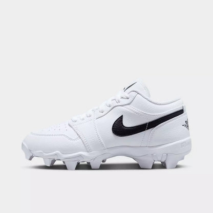 [hf6885-100] Grade School Air Jordan Retro 1 Low Cleat 'white Black'