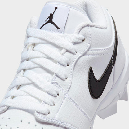 [hf6885-100] Grade School Air Jordan Retro 1 Low Cleat 'white Black'