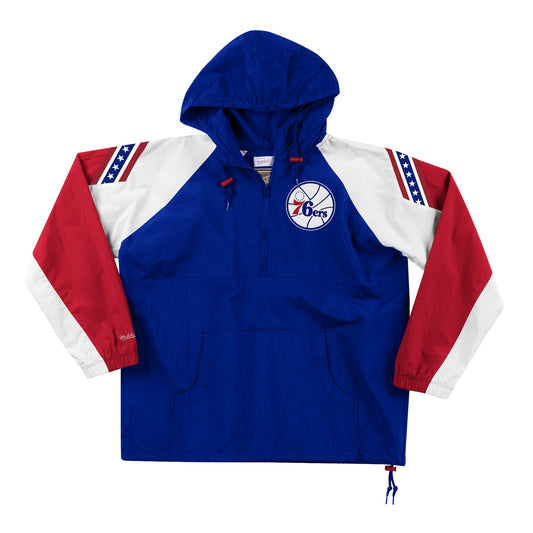 Mitchell & Ness Men's NBA Half-Zip Anorak Philadelphia 76Ers