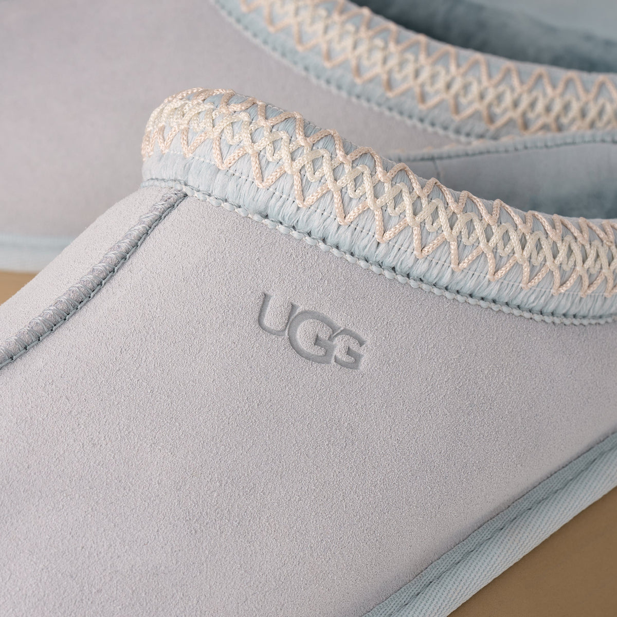UGG Tazz II Womens Platform Clogs — Sky Blue Suede