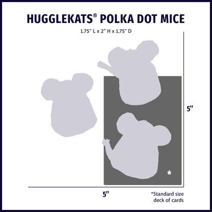 HuggleKats® Polka Dot Mice Bucket of Cat Toys, 16 Pack