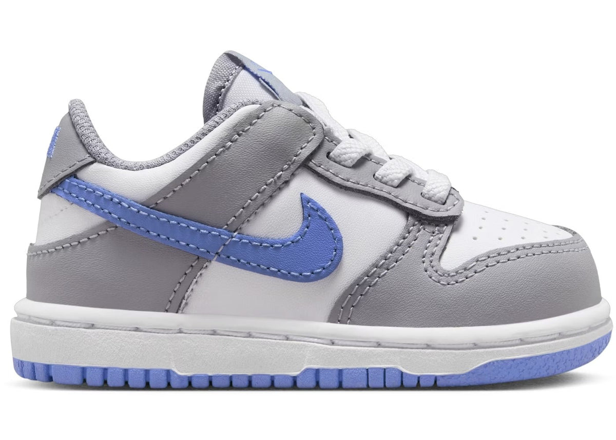 Nike Dunk Low Toddlers' (TD) Sneakers — White/Cement Grey Leather Low-Top