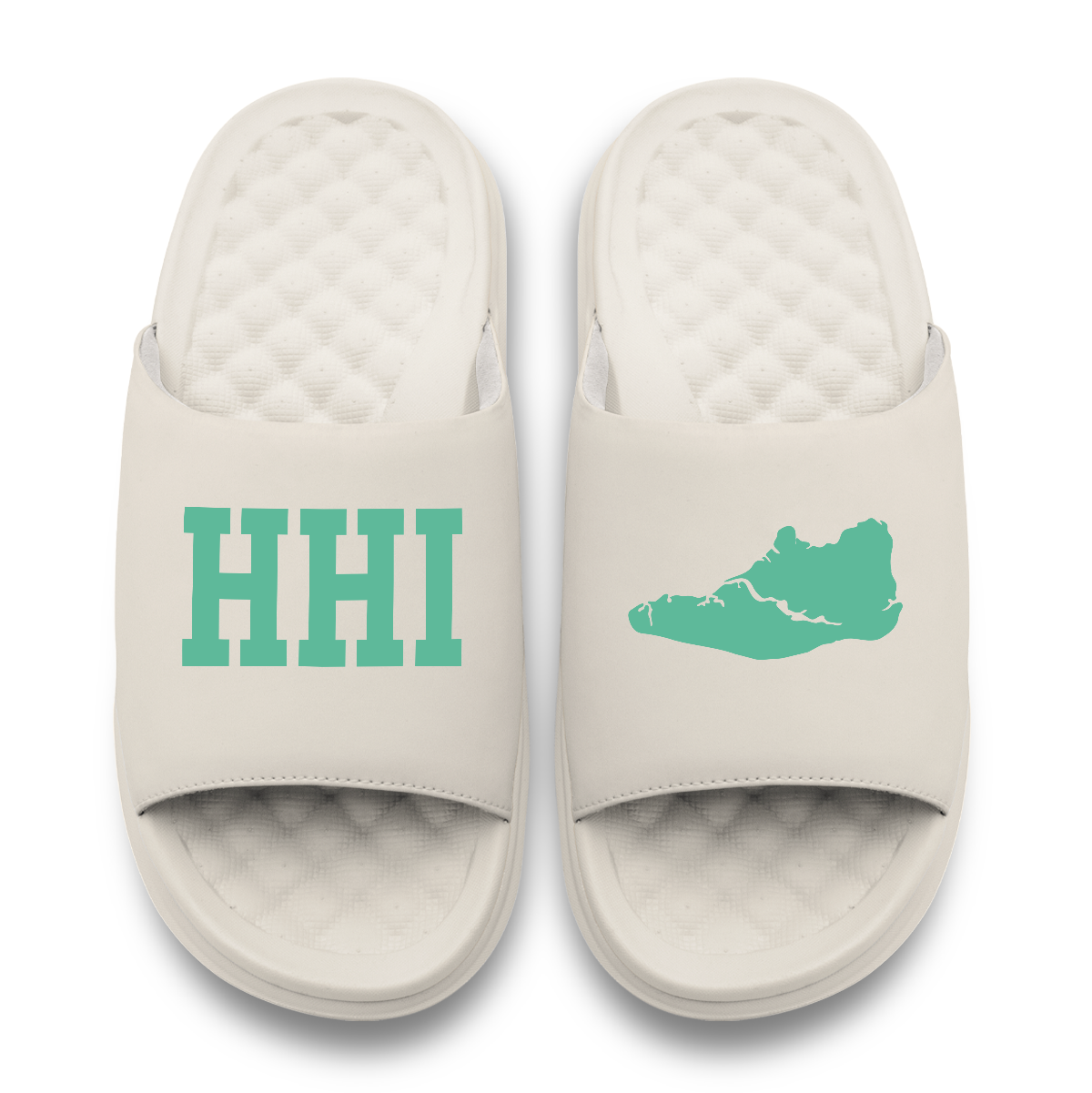 Hilton Head Island Outline Motive Slide Sandals