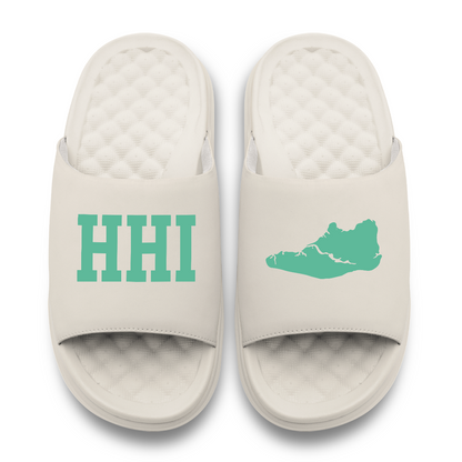 Hilton Head Island Outline Motive Slide Sandals