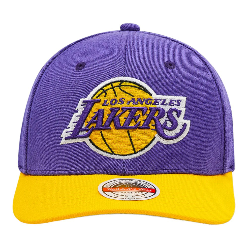 Men's Mitchell & Ness NBA Team 2Tone Stretch Snapback NBA Lakers - Purple-Yellow