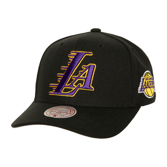Men's Mitchell & Ness NBA Icon Grail Pro Snapback Lakers - Black