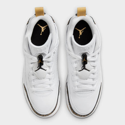 [hj9022-100] Grade School Air Jordan Spizike Low 'white Metallic Gold Sail Black'