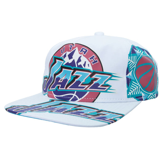 Men's Mitchell & Ness NBA In Your Face Deadstock Hwc Jazz - White