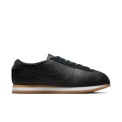 Nike Women's Cortez Leather Black/White/Gum Perforated Swoosh