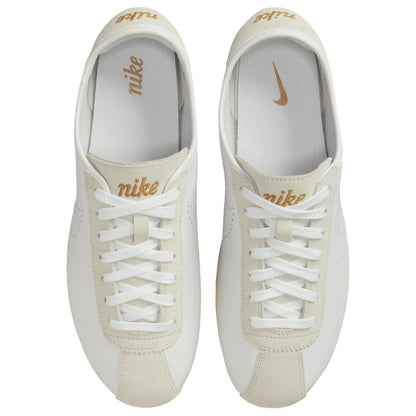 Nike Women's Cortez Leather White/Bronze Perforated Swoosh