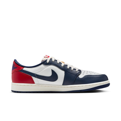 Air Jordan Men's Retro 1 Low 'Gym Red & Midnight Navy' Sneakers
