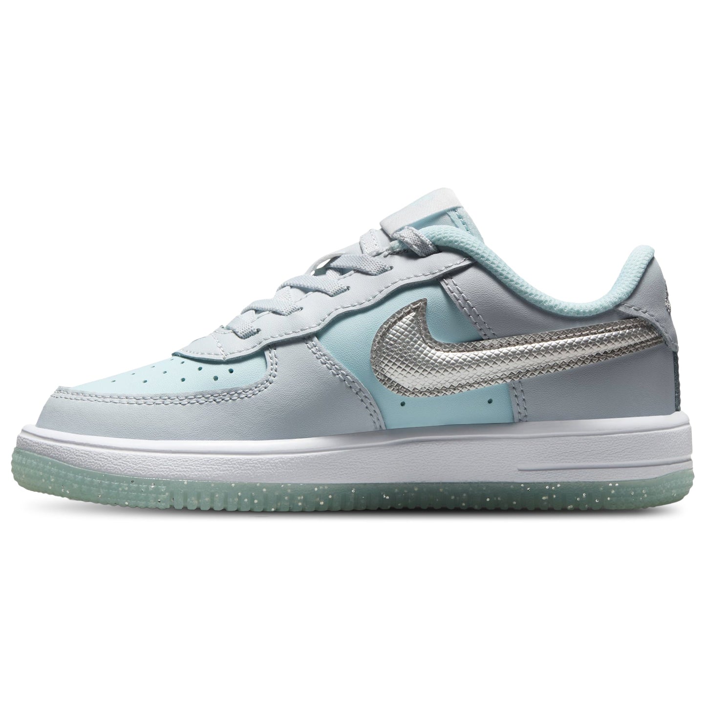 Nike Preschool Air Force 1 Low EasyOn Pure Platinum/Glacier Blue