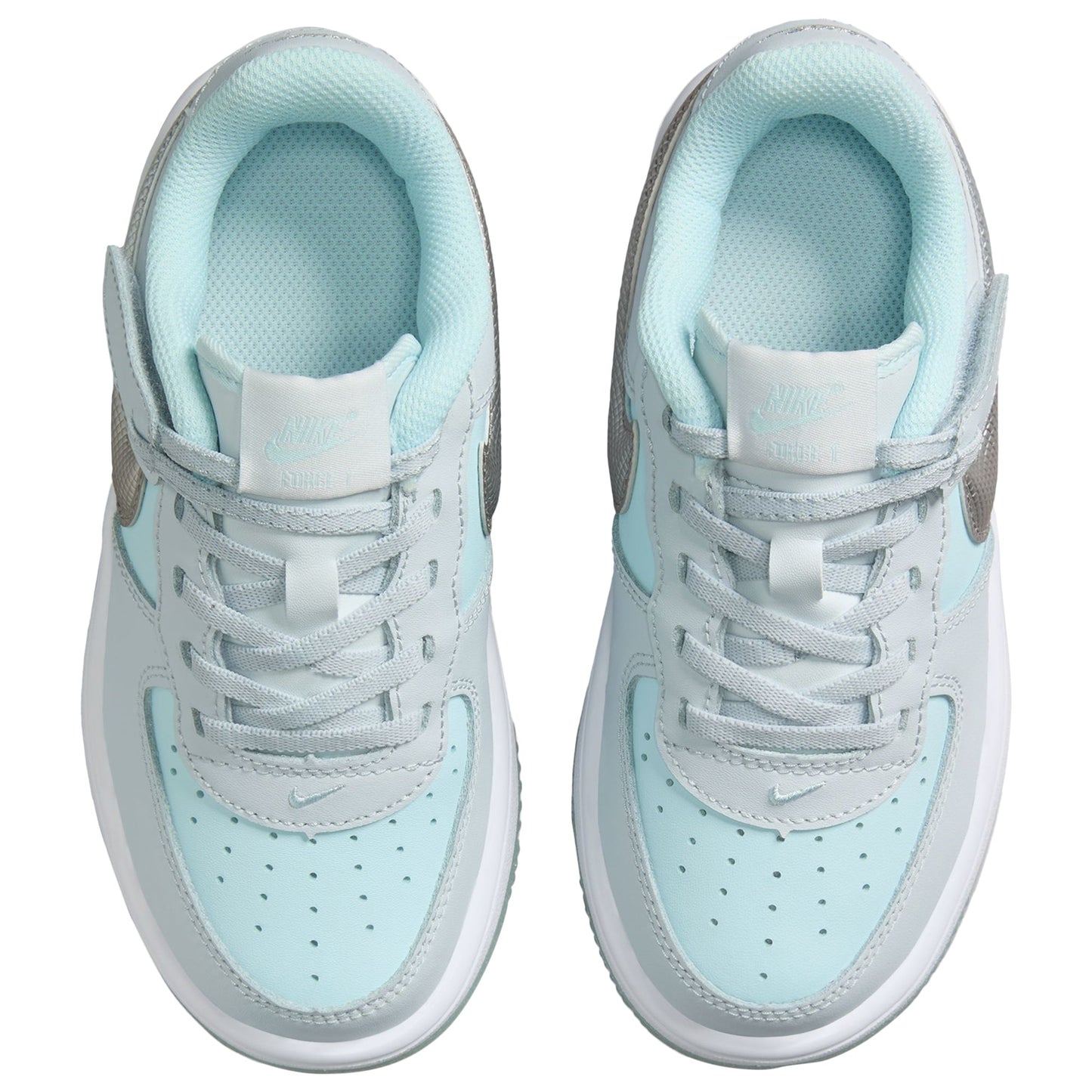 Nike Preschool Air Force 1 Low EasyOn Pure Platinum/Glacier Blue