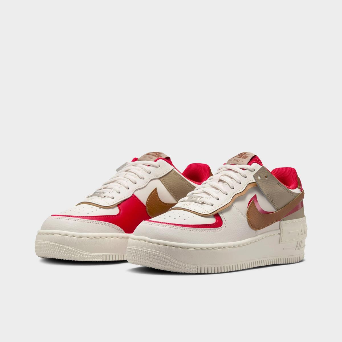 [hq3400-030] Womens Nike Air Force 1 Low Shadow 'phantom Fire Red Khaki'
