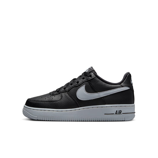 Nike Grade School Air Force 1 Low 'Black Wolf Grey' Gs Sneakers