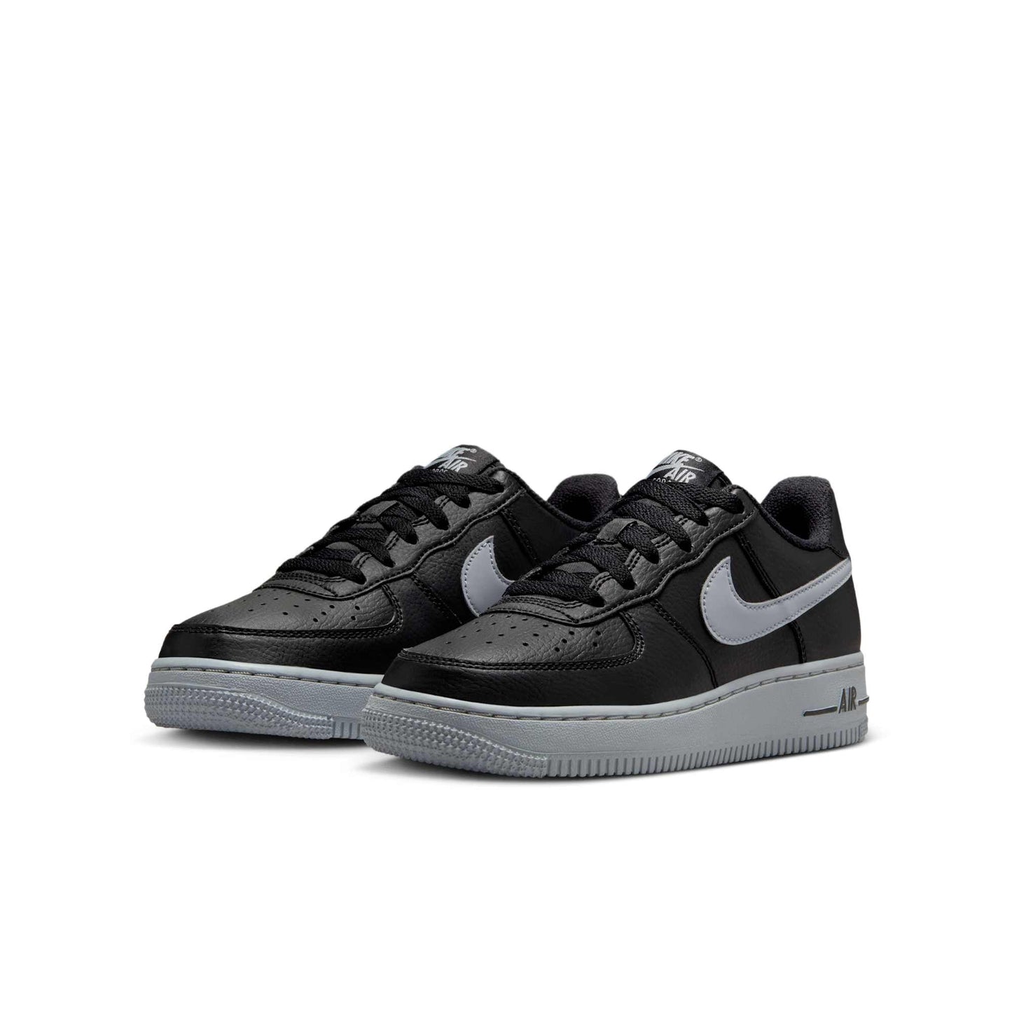 Nike Grade School Air Force 1 Low 'Black Wolf Grey' Gs Sneakers