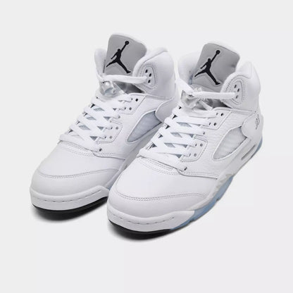 Grade School Air Jordan 5 Retro - White Metallic (2026)