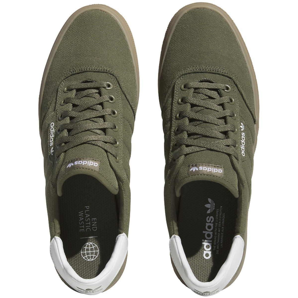 adidas Men's 3MC Sneakers - Olive, White, Gum4
