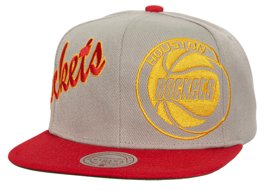 Mitchell & Ness Men's NBA Knock Out Panel Snapback Hwc Rockets Snapback Caps