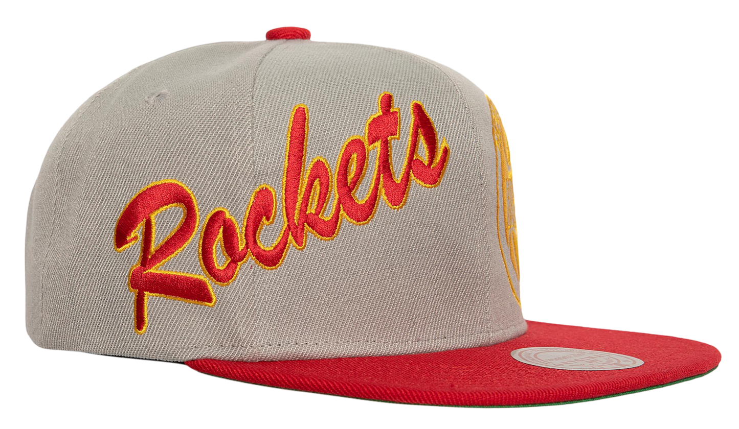 Mitchell & Ness Men's NBA Knock Out Panel Snapback Hwc Rockets Snapback Caps