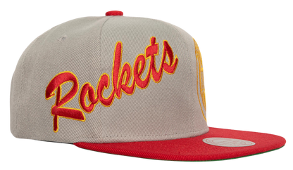 Mitchell & Ness Men's NBA Knock Out Panel Snapback Hwc Rockets Snapback Caps