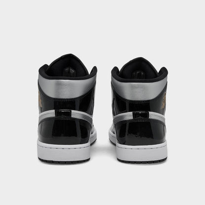 [hv0789-010] Mens Air Jordan Retro 1 Mid Se 'patent Black White'