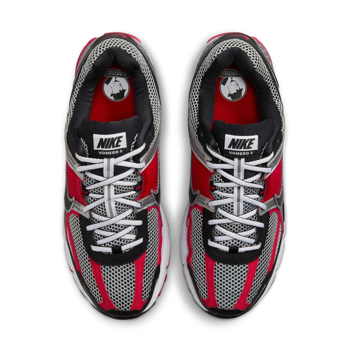 Nike Men's Zoom Vomero 5 'Metallic Silver University Red' Sneakers
