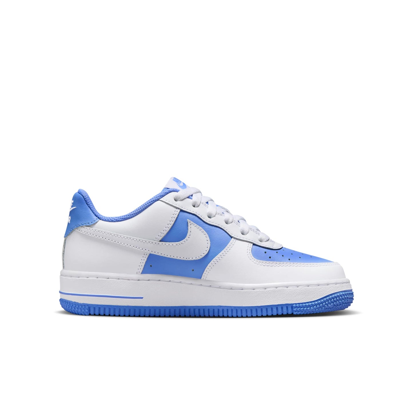 Nike Grade School Air Force 1 Low 'White Light Blue' Gs Sneakers