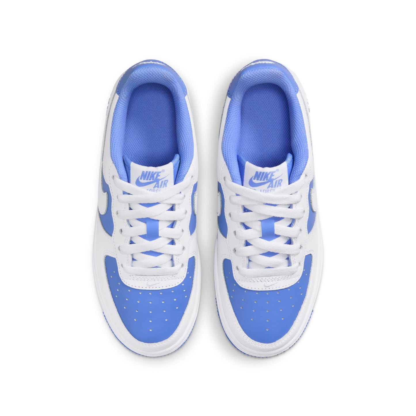 Nike Grade School Air Force 1 Low 'White Light Blue' Gs Sneakers