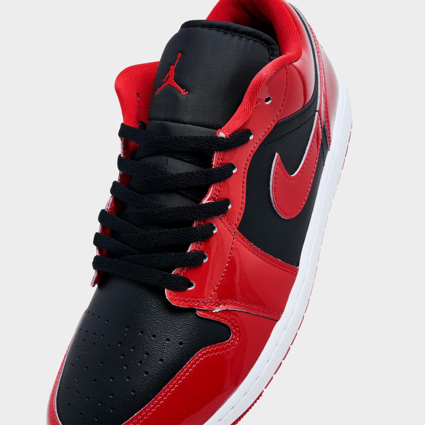 [hv4089-006] Mens Air Jordan Retro 1 Low Se 'patent Varsity Red Black'