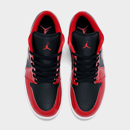 [hv4089-006] Mens Air Jordan Retro 1 Low Se 'patent Varsity Red Black'